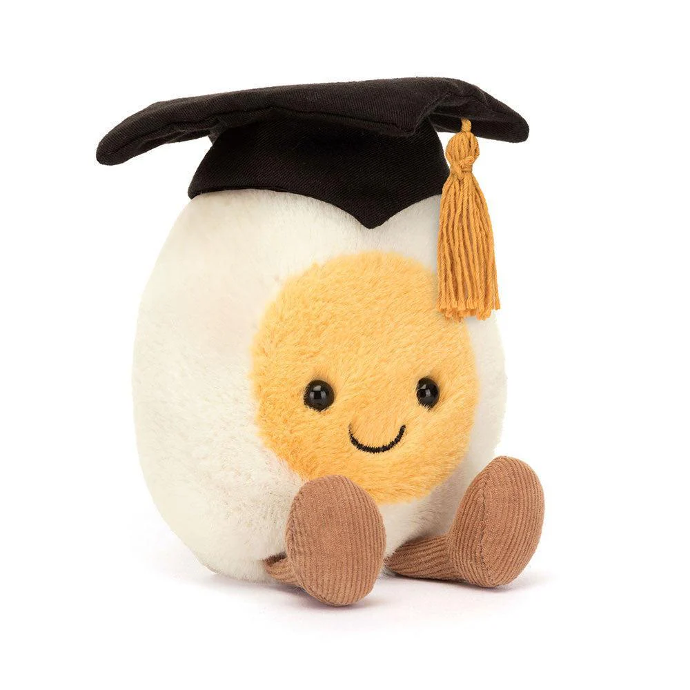 JellyCat Amuseables Boiled Egg Graduation Plush